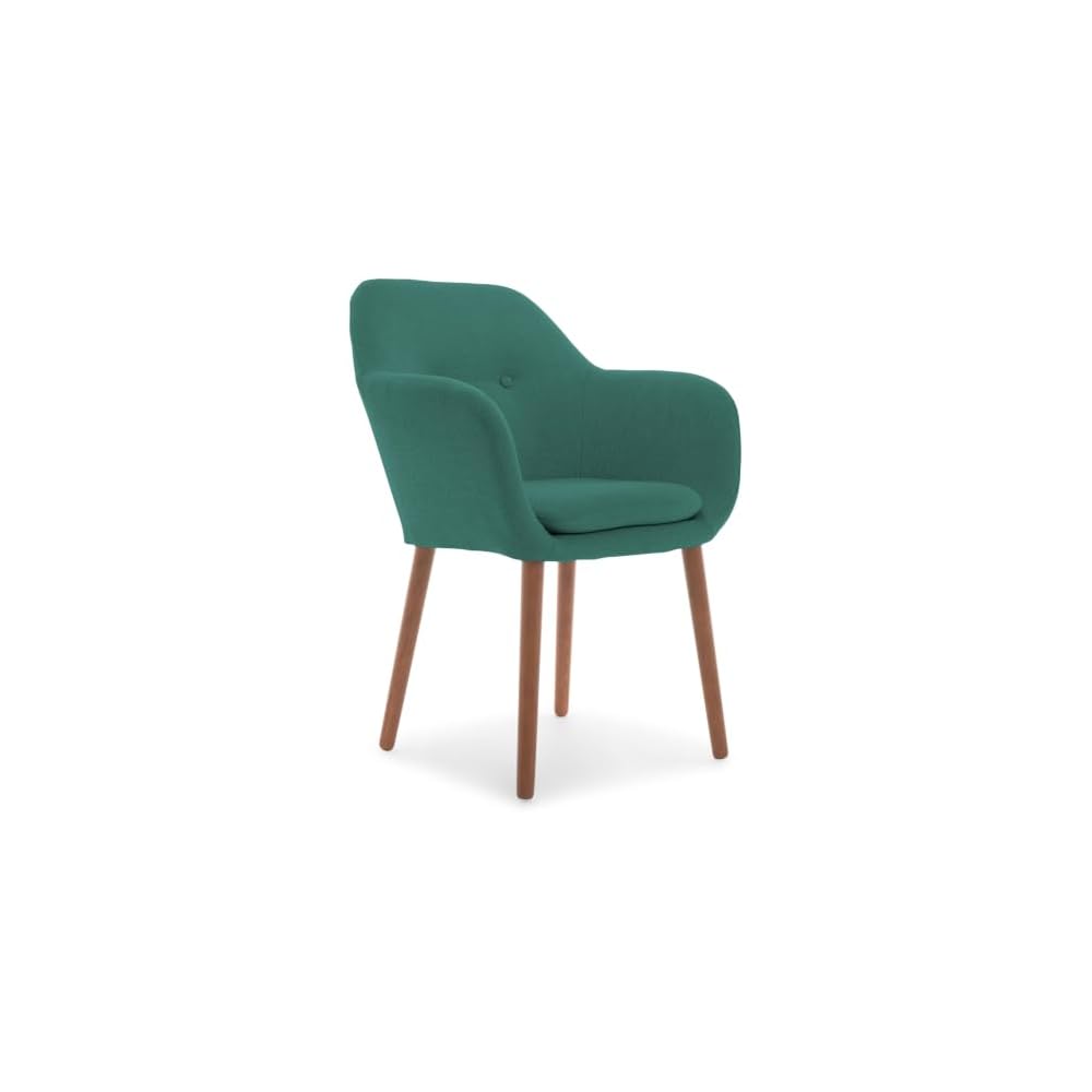 Elle Decor Roux Fabric Accent Chair, Turquoise (CHRROUTRQL02)