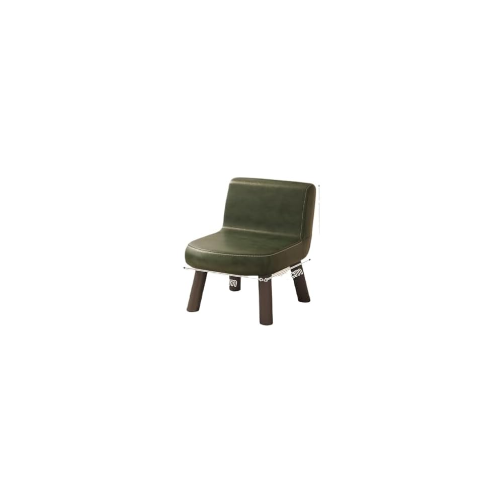 Comfortable Small PU Leather Backchair with Ergonomic Design for Home and Office Use (Green)
