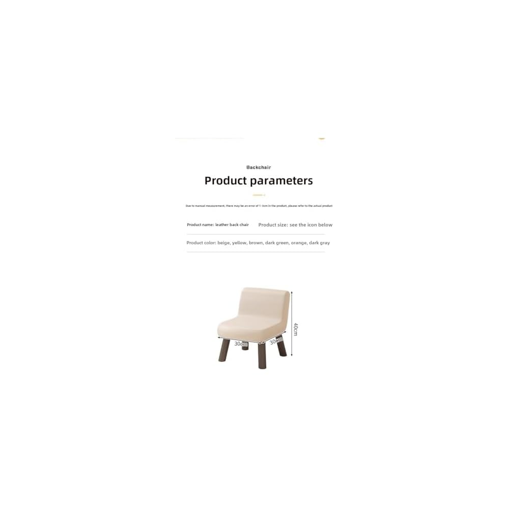 Comfortable Small PU Leather Backchair with Ergonomic Design for Home and Office Use (Green)
