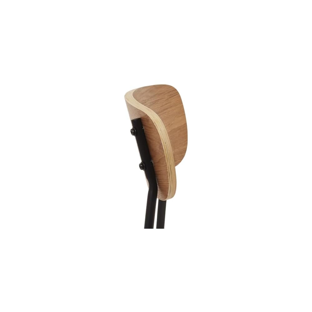 Home Deco Factory, HD7621 Set of 4 Bouclette Loki Chairs Natural Crush Furniture Seat Table Chair 46 x 78.3 x 48 cm Seat Height 48 cm Brown White Black