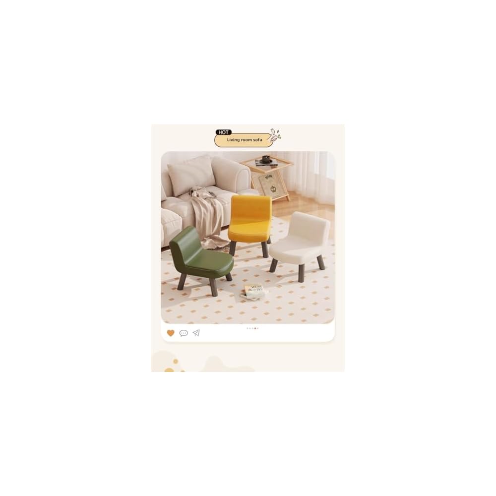 Comfortable Small PU Leather Backchair with Ergonomic Design for Home and Office Use (Green)