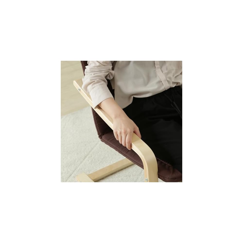 Fuji Boeki 84056 Relax Chair, Personal Chair, 1 Seater, Width 23.2 x Depth 30.3 x Height 40.2 inches (59 x 77 x 102 cm), Brown, Slim,