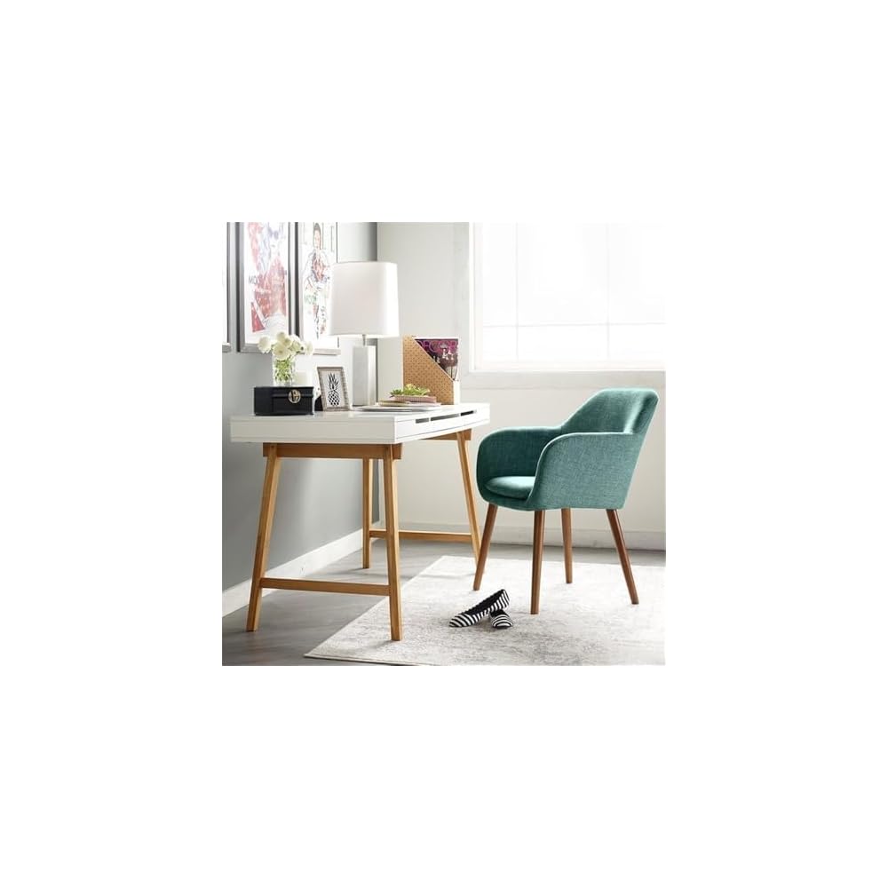 Elle Decor Roux Fabric Accent Chair, Turquoise (CHRROUTRQL02)