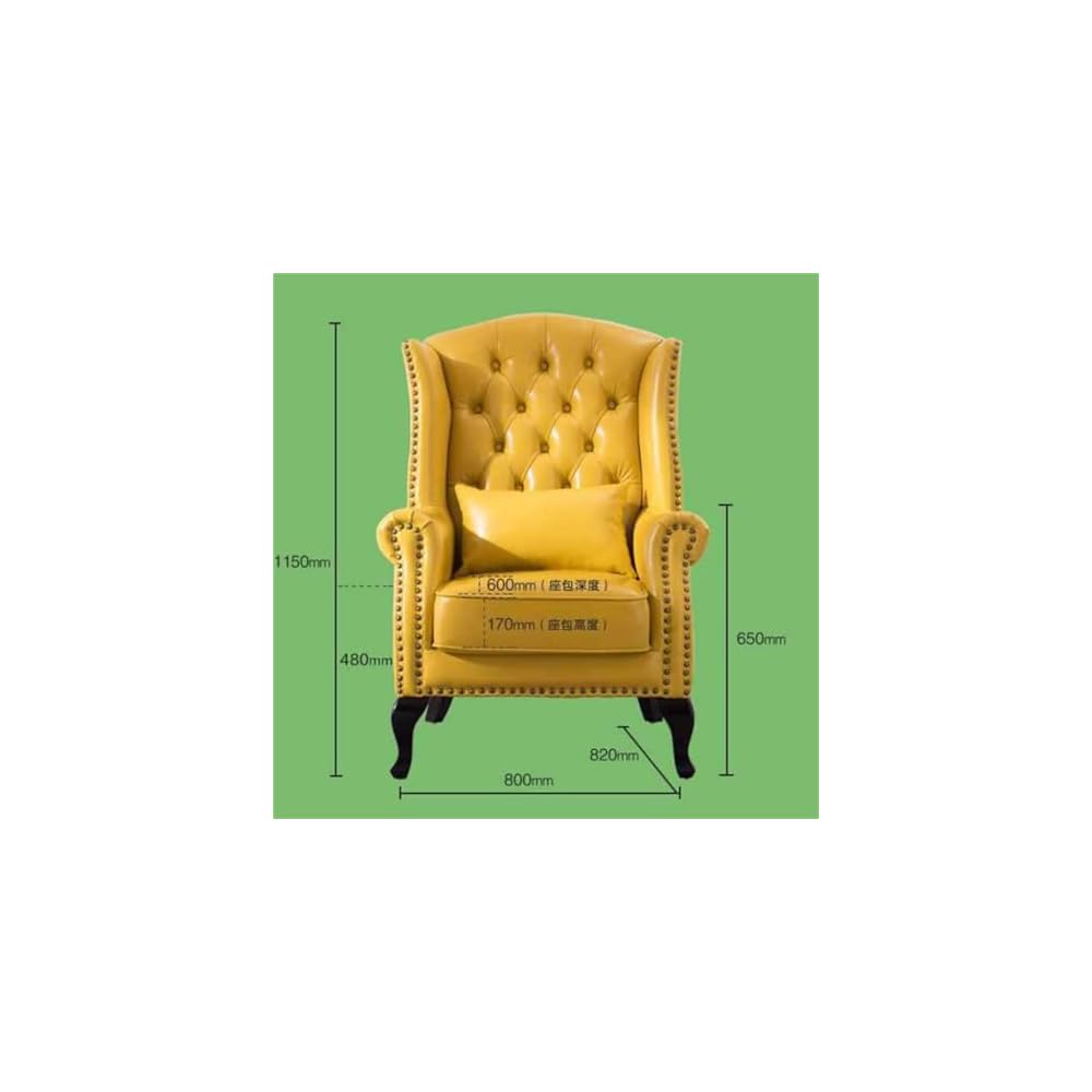 Living Room Single Sofa Small Balcony Lounge Chair Hotel Club High Back Chair Sub