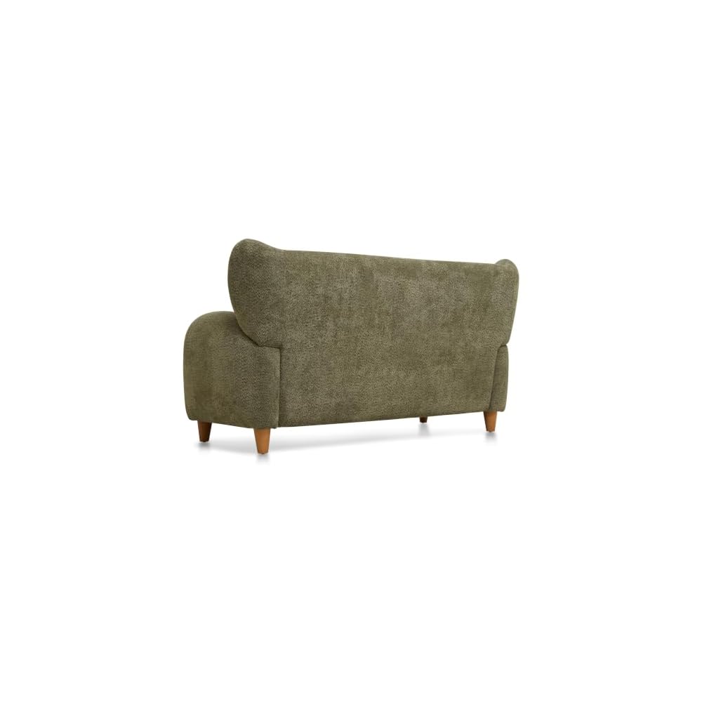 GDFStudio 58" Wingback Loveseat, Cozy Chenille Upholstered 2-Seater Sofa, Modern Living Room Loveseat, Decorative Sofa Chair, Soft Cushion Seating with Curved Backrest, Wood Legs