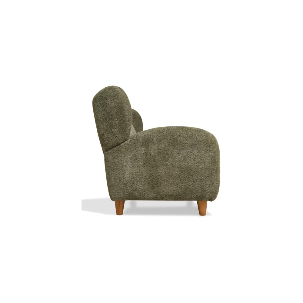 GDFStudio 58" Wingback Loveseat, Cozy Chenille Upholstered 2-Seater Sofa, Modern Living Room Loveseat, Decorative Sofa Chair, Soft Cushion Seating with Curved Backrest, Wood Legs