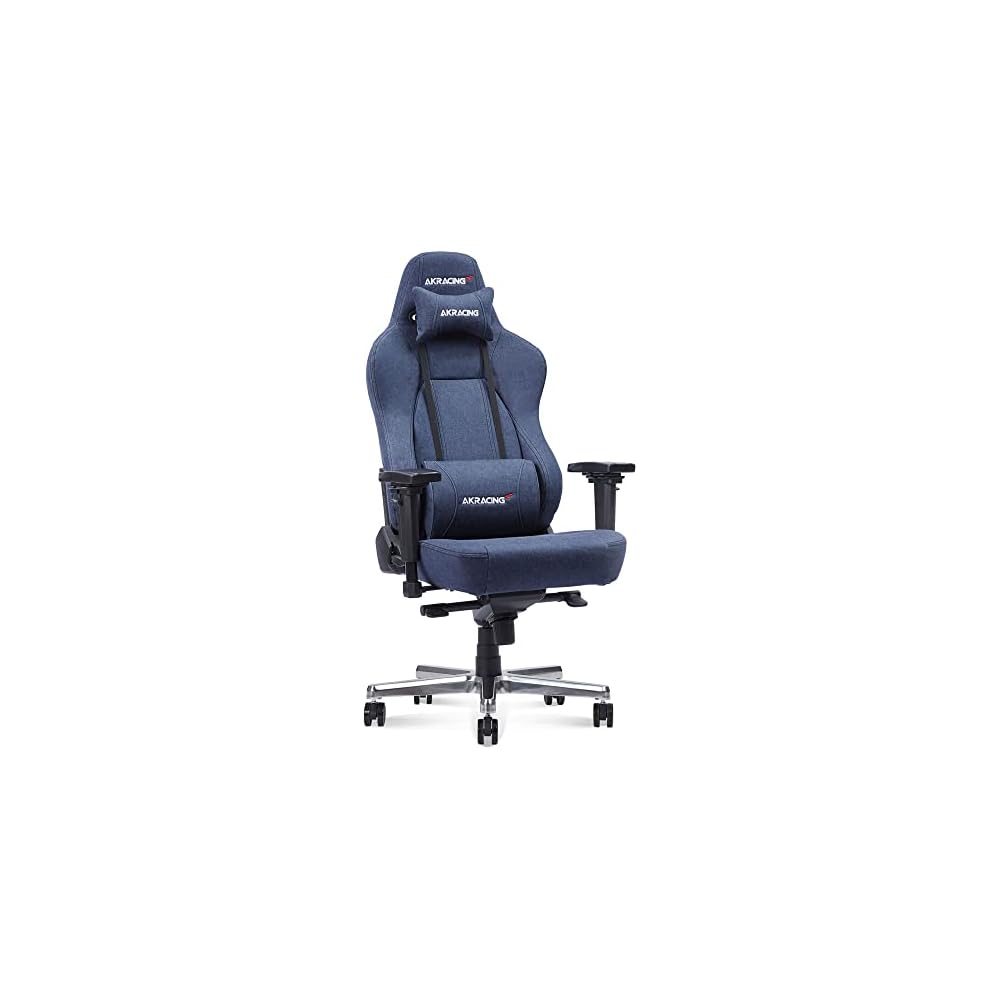 AKRacing Gyokuza Denim Gaming Chair with Domestic Denim Material, 180° Reclining, Home & Remote