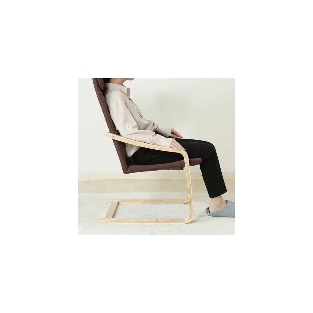 Fuji Boeki 84056 Relax Chair, Personal Chair, 1 Seater, Width 23.2 x Depth 30.3 x Height 40.2 inches (59 x 77 x 102 cm), Brown, Slim,