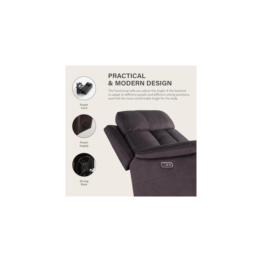 Recliner Chair, Own Design Modern Single Sofa Chair with Adjustable Headrest, Comfort with Adjustable Seat Backrest for a Nap