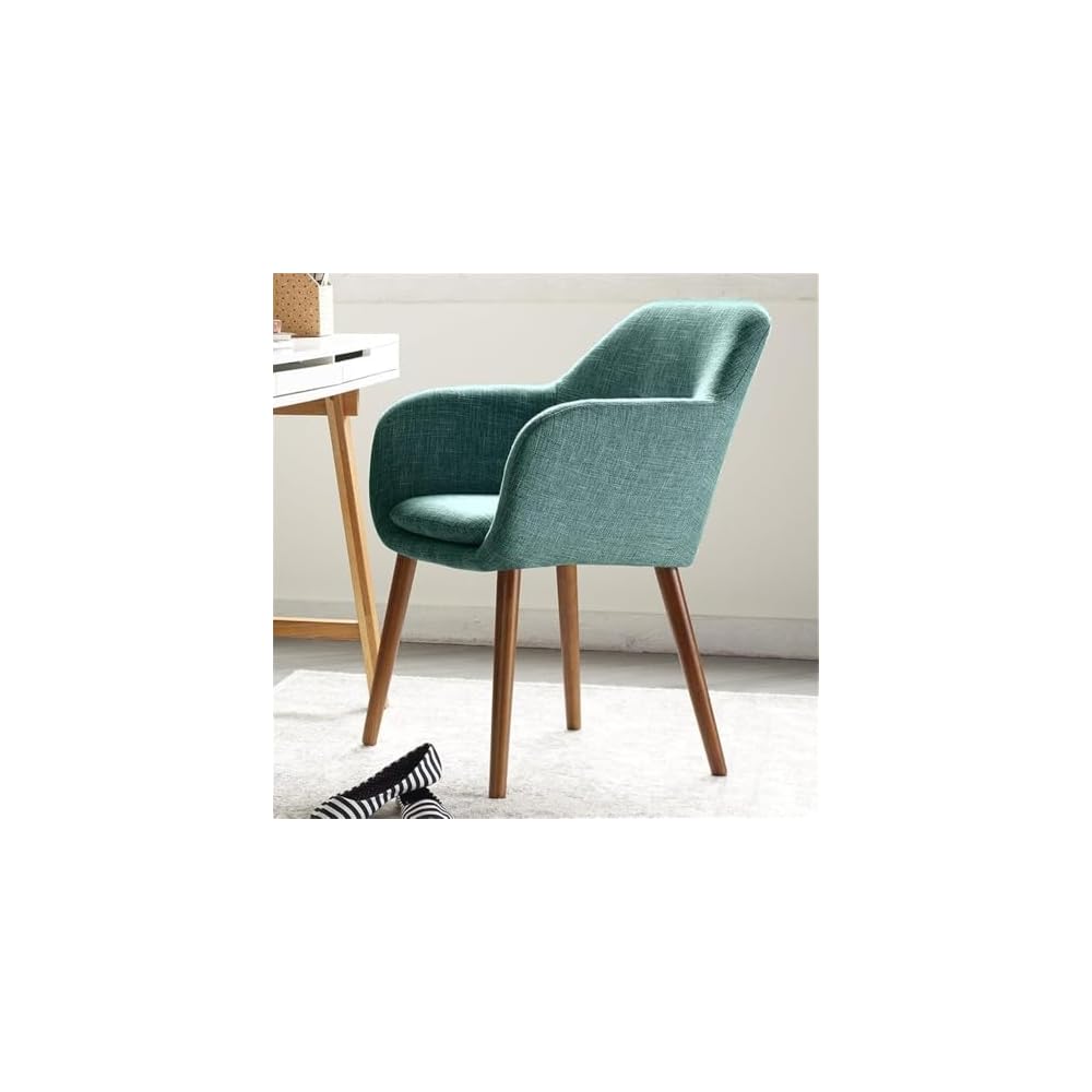Elle Decor Roux Fabric Accent Chair, Turquoise (CHRROUTRQL02)