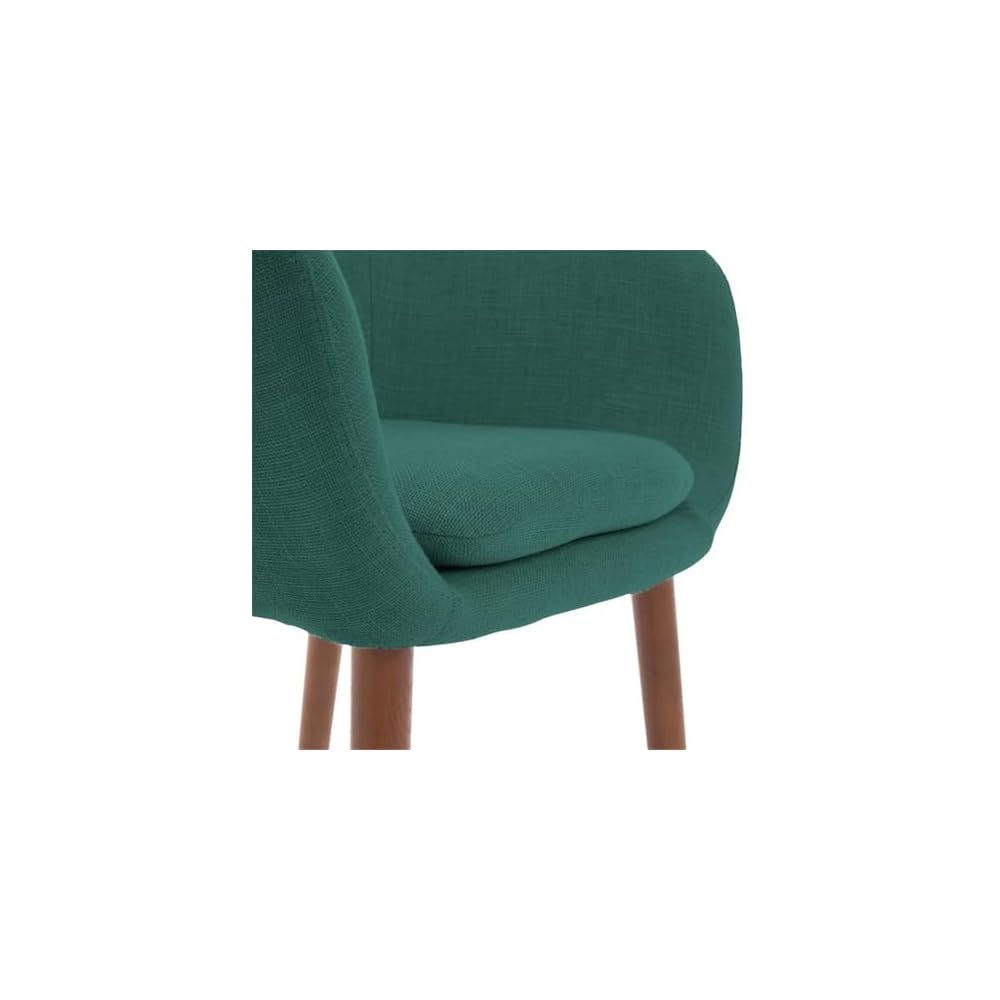Elle Decor Roux Fabric Accent Chair, Turquoise (CHRROUTRQL02)