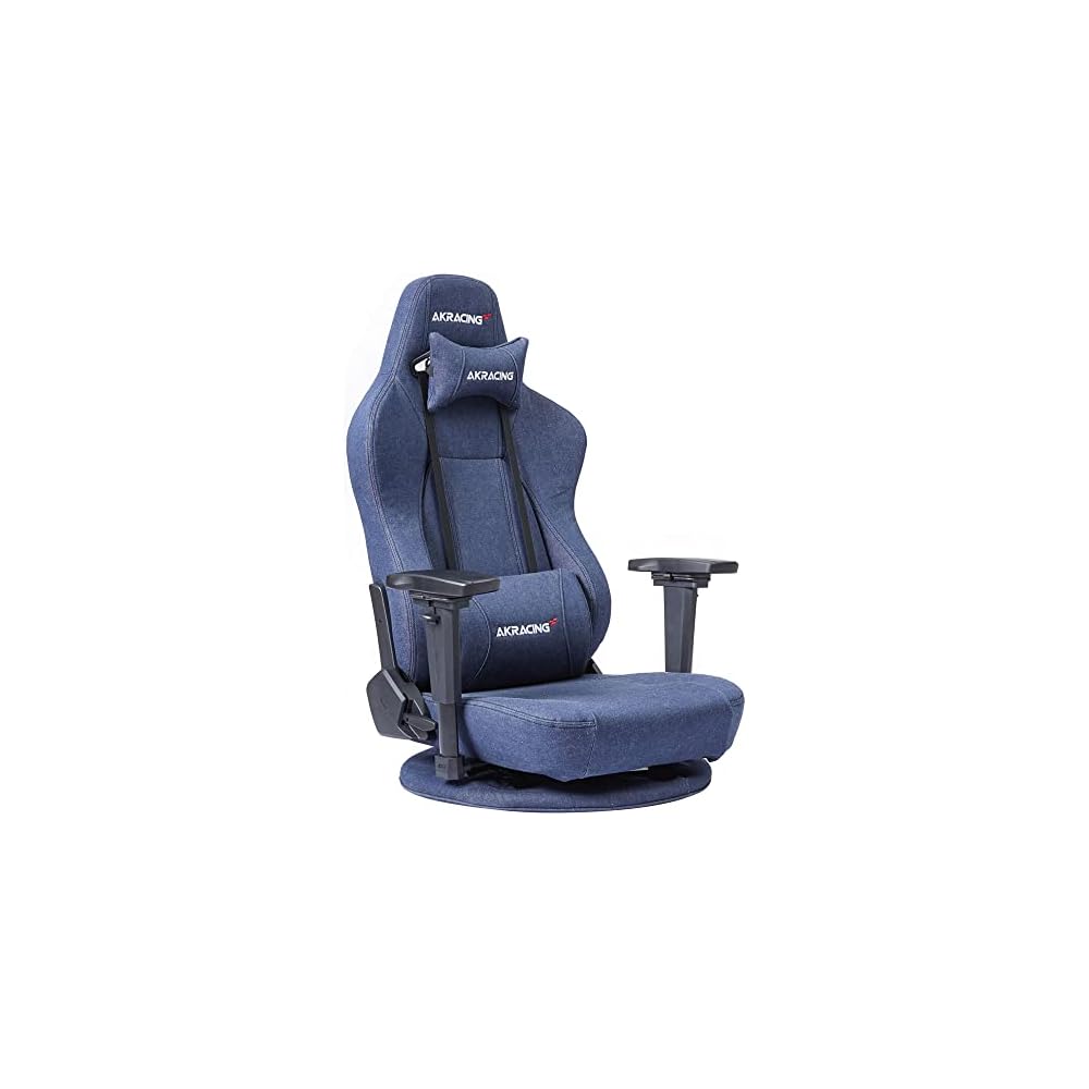 AKRacing Gyokuza Denim Gaming Chair with Domestic Denim Material, 180° Reclining, Home & Remote