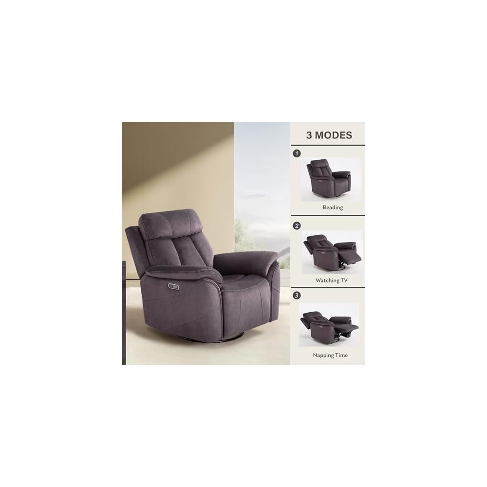 Recliner Chair, Own Design Modern Single Sofa Chair with Adjustable Headrest, Comfort with Adjustable Seat Backrest for a Nap
