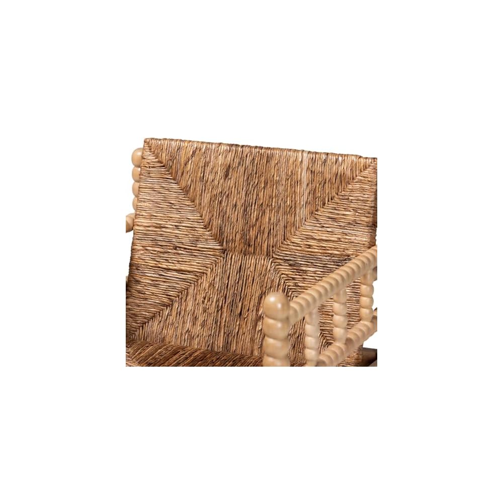 Bali & pari Dolores Woven Seagrass Armchair with Bobbin Frame