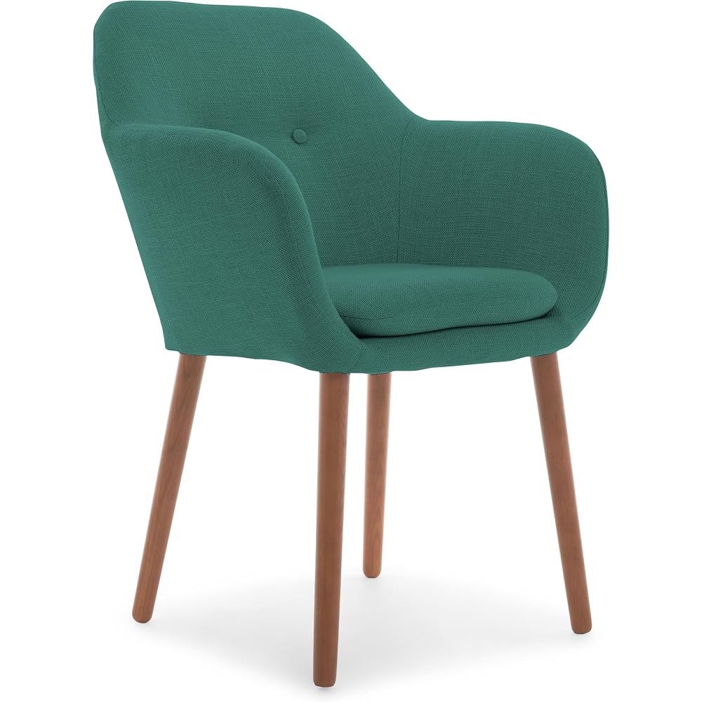 Elle Decor Roux Fabric Accent Chair, Turquoise (CHRROUTRQL02)