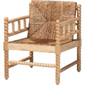 Bali & pari Dolores Woven Seagrass Armchair with Bobbin Frame
